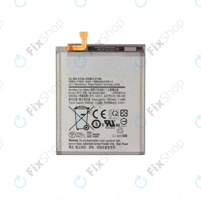 Batteria per Samsung A20e A202F, EB-BA202ABU, 3000mAh