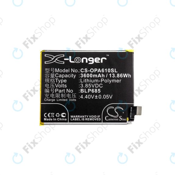 Batteria per OnePlus 6T A6010, A6013, 7 GM1901, GM1903, BLP685, 3600mAh, HQ