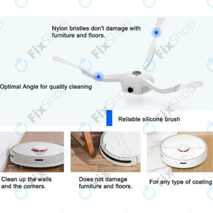 Set di ricambio per Xiaomi Mi Robot Vacuum Mop 2 Pro, 2 Lite (2x spazzola principale, 4x filtro, 4x spazzola laterale)