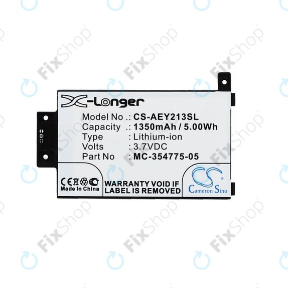 Batteria per Amazon Kindle Paperwhite 2013, 6th Gen, 6 2015, Touch 2013, MC-354775-05, 1350mAh, HQ