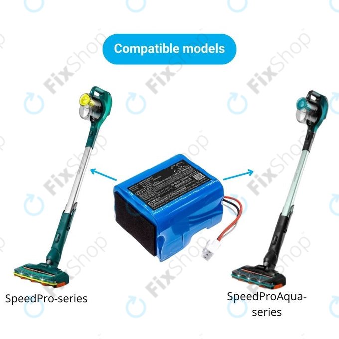 Batteria per Philips SpeedPro, SpeedPro Aqua, INR18650C25, Li-Ion, 2500mAh, 21.6V, HQ