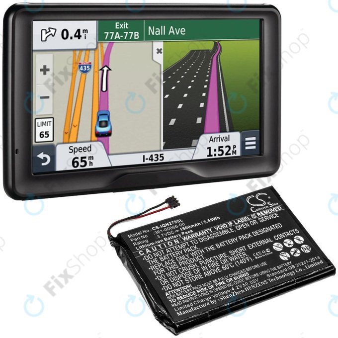 Batteria per Garmin Nüvi 2757, 361-00066-00, Li-Ion, 1500mAh, 3.7V, HQ