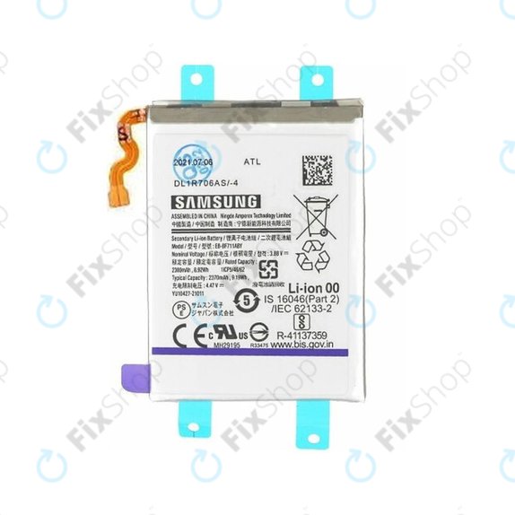 Batteria per Samsung Z Flip 3 F711B, EB-BF711ABY, GH82-26270A, GH82-26255A, 2370mAh, Genuine Service Pack