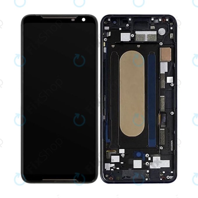 Schermo OLED per Asus ROG Phone 2 ZS660KL, Black, Vetro touch con cornice