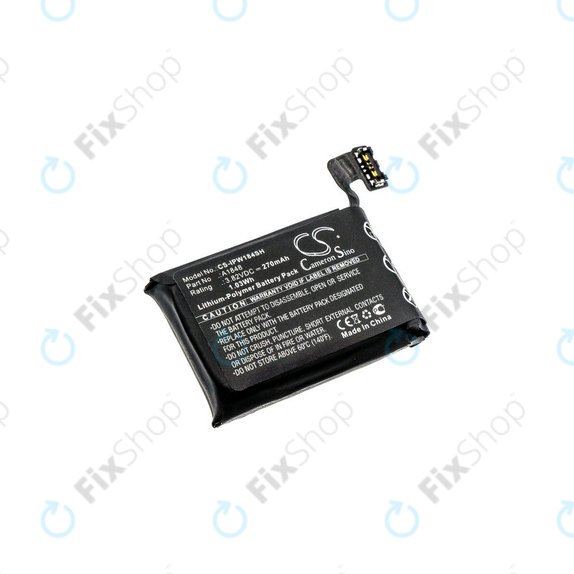 Batteria per Apple Watch 3 38 mm, 270mAh, GPS + Cellular Version, Li-Pol, 3.82 V, A1848, HQ
