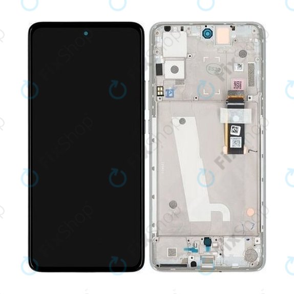 Schermo per Motorola Edge 30 XT2203, Supermoon Silver, Vetro touch con cornice, 5D68C20586, Genuine Service Pack