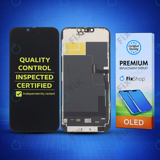 Schermo Soft OLED per iPhone 13 Pro Max, Vetro touch con cornice, DIAGNOSTIC
