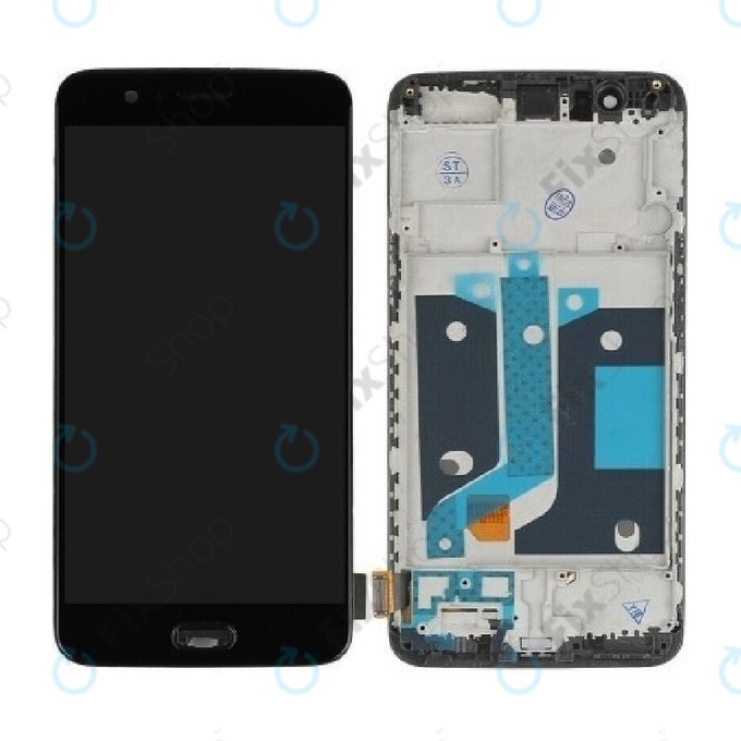 Schermo per OnePlus 5, Black, Vetro touch con cornice