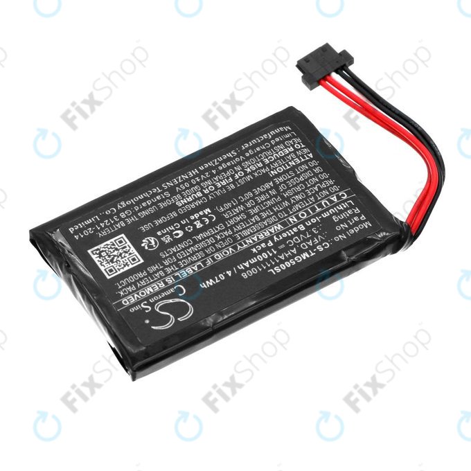 Batteria per TomTom GO 5000, 5100, 6000, 6100, 6200, Pro 5250, VFAD, Li-Ion, 1100mAh, 3.7V, HQ