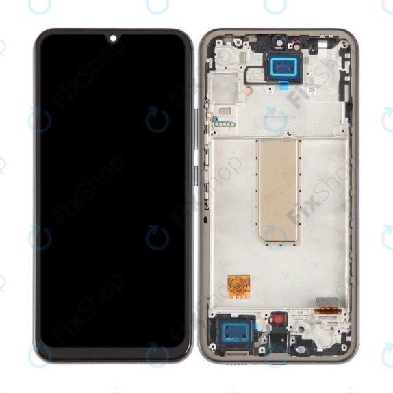 Schermo OLED per Samsung A34 5G A346B, Black, Vetro touch con cornice