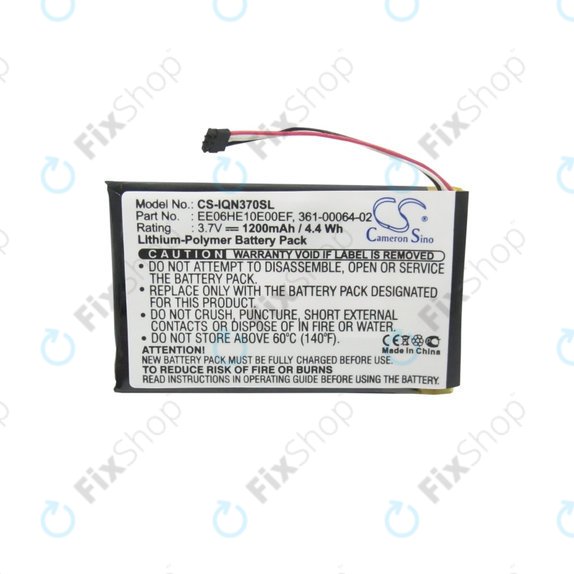 Batteria per Garmin Nüvi 3700, 3760, 3760T, 3790, 3790T, 361-00046-02, 361-00064-02, EE06HE10E00EF, 1200mAh, HQ