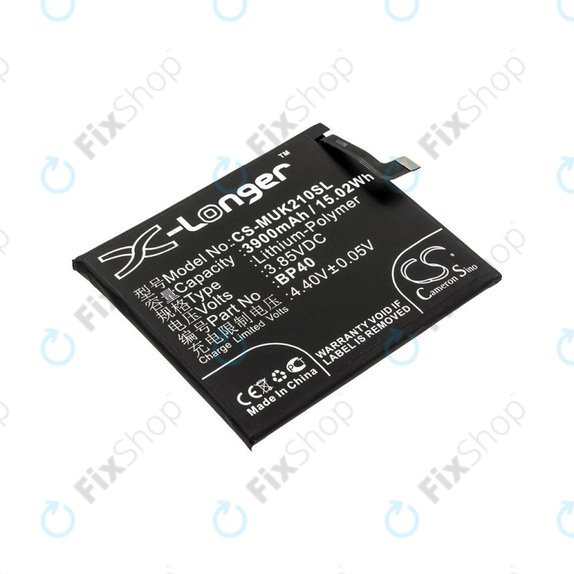 Batteria per Redmi K20 Pro, Redmi M1903f11a, Redmi M1903f11c, 3900mAh, Li-Pol, 3.85 V, BP40, HQ