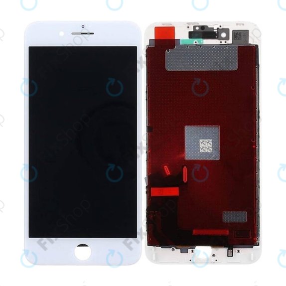 Schermo In-Cell per iPhone 8 Plus, White, Vetro touch con cornice, FixPremium