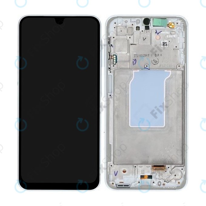Schermo per Samsung A26 A266E, White, Vetro touch con cornice, GH82-37049B, Genuine Service Pack