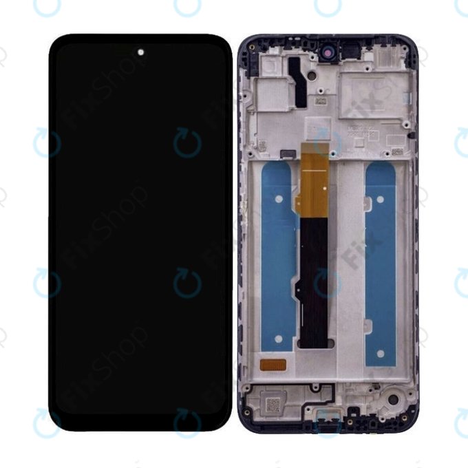 Schermo OLED per Motorola Moto G42 XT2233, Black, Vetro touch con cornice