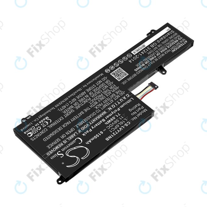 Batteria per Lenovo Yoga 720-15, L16L6PC1, Li-Pol, 6150mAh, 11.56V, HQ
