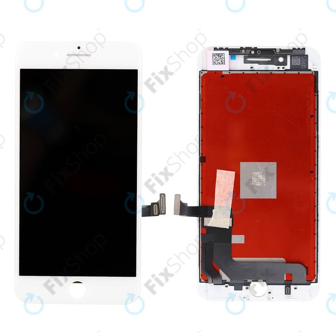 Schermo per iPhone 8 Plus, White, Vetro touch con cornice