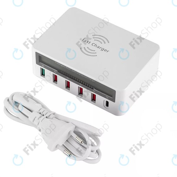 Stazione di ricarica di servizio USB con USB 3.0 e USB-C, WLX-818F