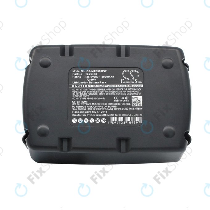 Batteria per Metabo Ahs36v, Bha 36 Ltx Compact, 6.25453, Li-Ion, 2000mAh, 36V, HQ