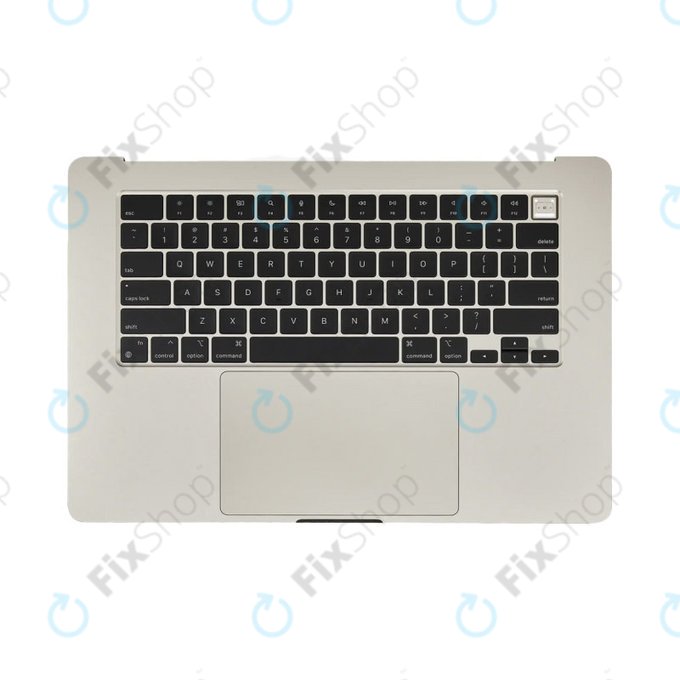 Top case con tastiera US e batteria per MacBook Air 15", A3114 (2024), Starlight, 661-40268, Genuine Apple