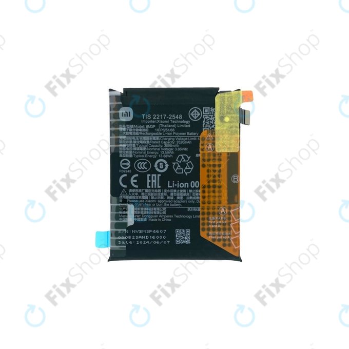 Batteria per Xiaomi Mix Flip 2405CPX3DC, BM3P, 1330102000132B, 3595mAh, Genuine Service Pack