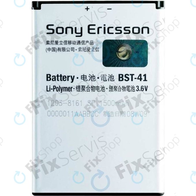 Batteria per Sony Xperia X10, Xperia 1, Xperia x2, Xperia Play, BST-41, 1500mAh