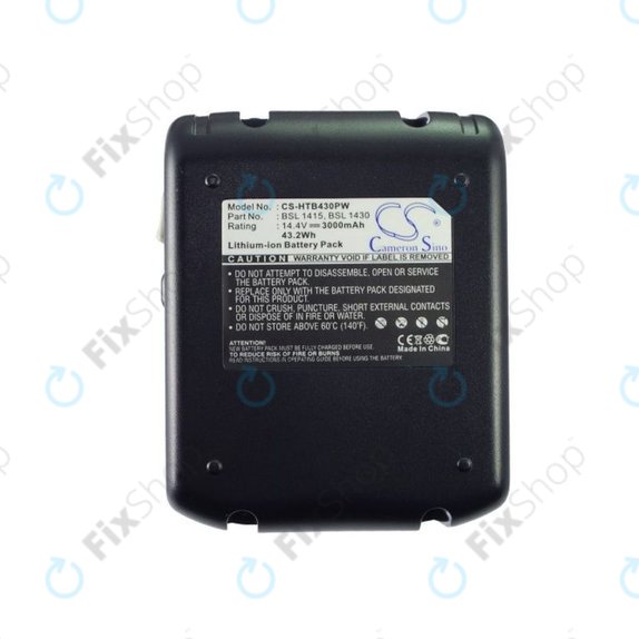 Batteria per Hitachi C 14dsl, Dv 14dbl, Wh 14dbl, BSL 1415, BSL 1430, Li-Ion, 3000mAh, 14.4V, HQ