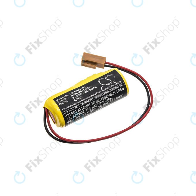 Batteria per GE Fanuc, Li-MnO2, A98L-0031-0012, 2000mAh, 3V, HQ