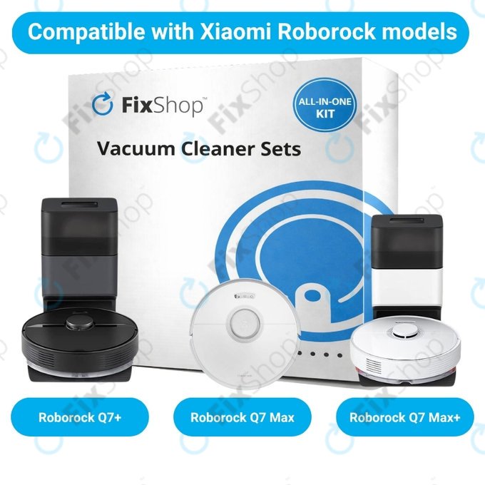 Set di ricambio per Xiaomi RobGoldck Q7+, Q7 Max, Q7 Max+ (2x spazzola principale, 4x filtro, 4x spazzola laterale - White)