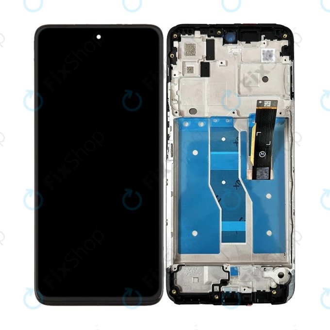 Schermo OLED per Motorola Moto G82 5G XT2225, Meteorite Gray, Vetro touch con cornice