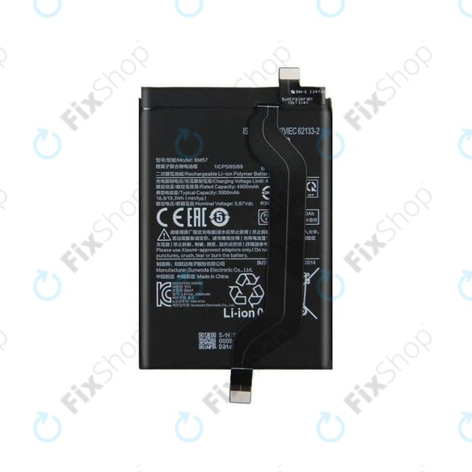 Batteria per Xiaomi Redmi Note 10 Pro 5G, BM57, 5000mAh