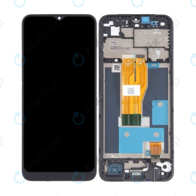 Schermo per Realme C30 RMX3581, Lake Blue, Vetro touch con cornice