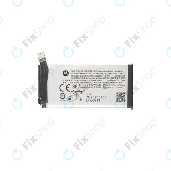 Batteria per Motorola Razr 60 Ultra, RS13, SB18E50881, 1180mAh, Genuine Service Pack