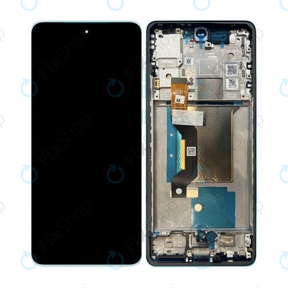 Schermo per Motorola Edge 60 Fusion, Amazonite, Vetro touch con cornice, 5D68C29879, Genuine Service Pack