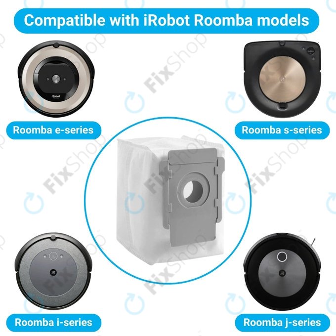 Sacchetti raccoglipolvere 3 pz per iRobot Roomba serie e, serie i, serie j, serie s