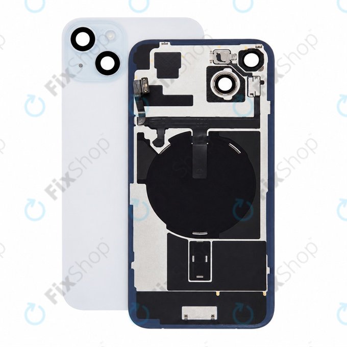Vetro scocca posteriore per iPhone 15 Plus, Blue, Pulled A