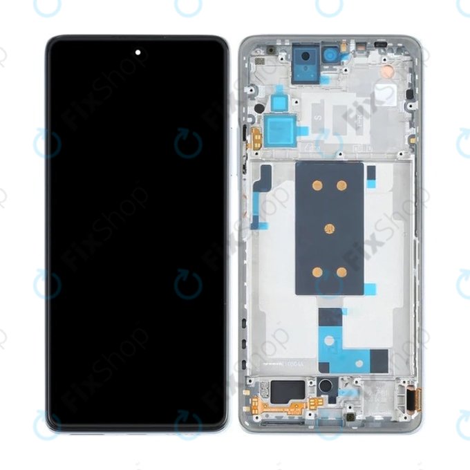 Schermo OLED per Xiaomi 11T, 11T Pro, Celestial Blue, Vetro touch con cornice