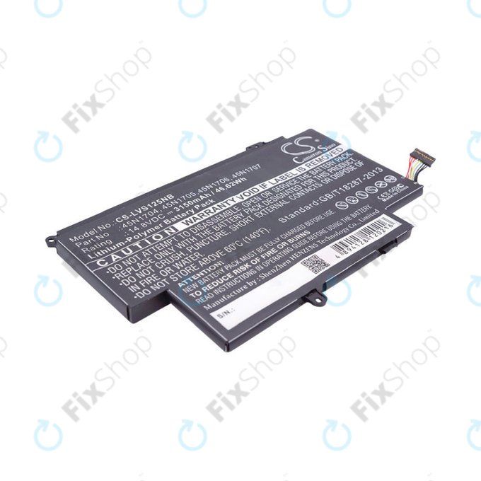 Batteria per Lenovo ThinkPad Yoga 12, Yoga S1, 45N1704, Li-Pol, 3150mAh, 14.8V, HQ