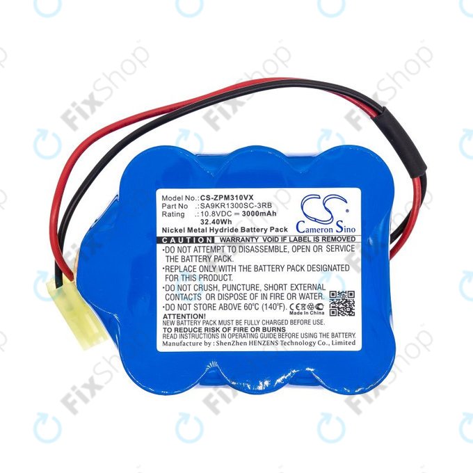 Batteria per Zepter LMG-310, 9P-130 SA9KR1300SC-3RB, Ni-MH, 3000mAh, 10.8V, HQ