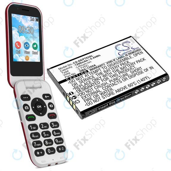 Batteria per Doro 7030, 7031, DFC-0270, 7080, DBX-1350A, Li-Ion, 3.7V, 1200mAh, HQ
