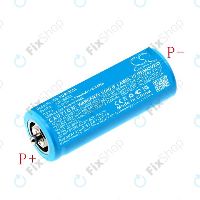Batteria per Braun Silk-épil 5, Silk-épil 7, Silk-épil 9, UR18500L, Li-Ion, 1900mAh, 3.6V, HQ