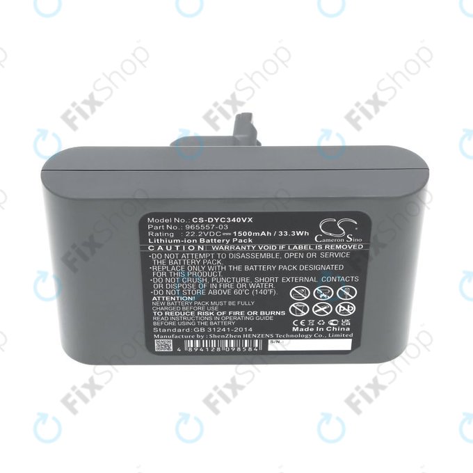 Batteria per Dyson DC31, DC34 DC35 DC44 DC45 DC56 965557-03, Li-Ion, 1500mAh, 22.2V, HQ