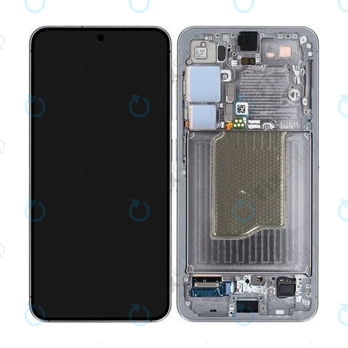 Schermo per Samsung S25, Silver Shadow, Vetro touch con cornice, GH82-36329A, Genuine Service Pack