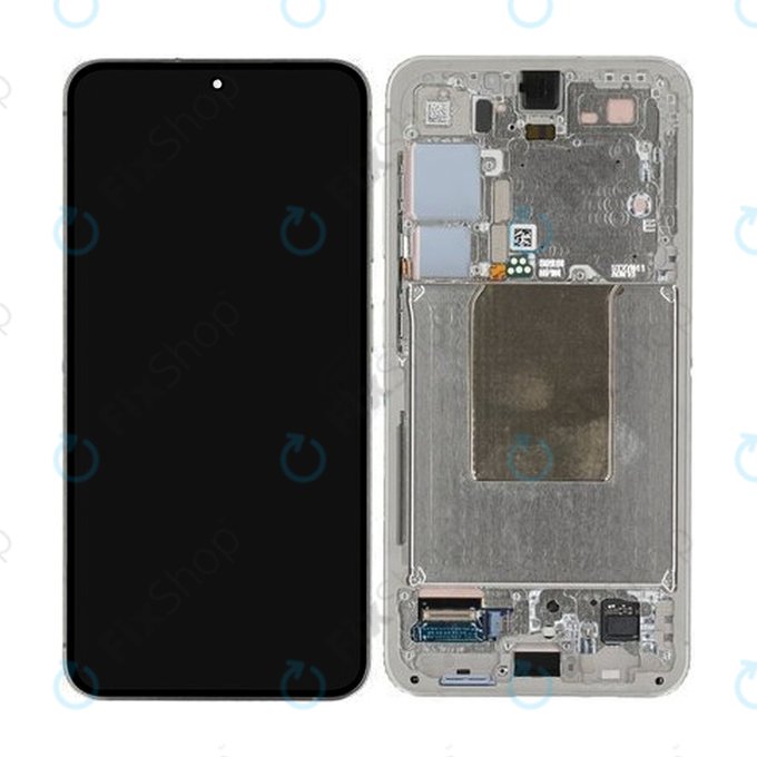 Schermo per Samsung S24 S921B, Amber Yellow, Vetro touch con cornice