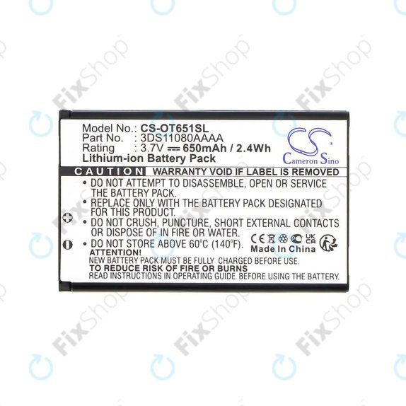 Batteria per Alcatel Lollipops, 3DS11080AAAA, Li-Ion, 3.7V, 650mAh, HQ