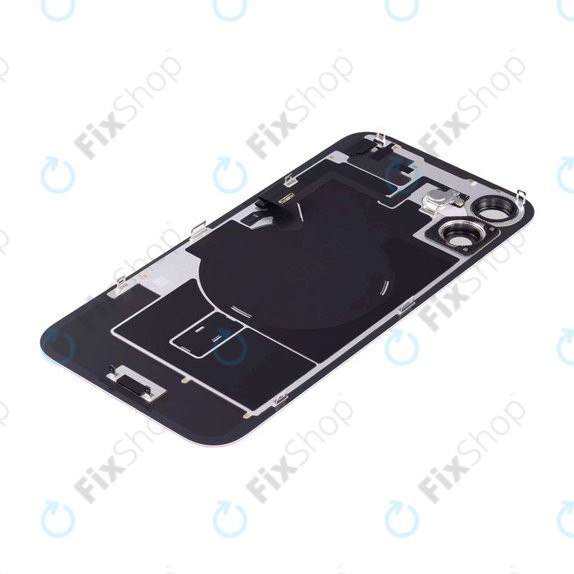 Vetro scocca posteriore per iPhone 16, Pink, con lente fotocamera, piastra metallica e magnete MagSafe