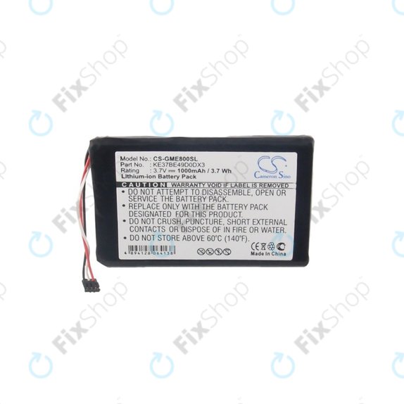 Batteria per Garmin Edge 800, 810, KE37BE49D0DX3, 1000mAh, HQ