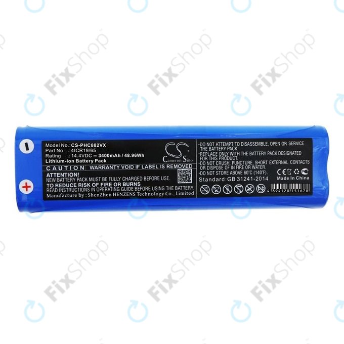 Batteria per Philips SmartPro Active, 4ICR19 65, Li-Ion, 3400mAh, 14.4V, HQ