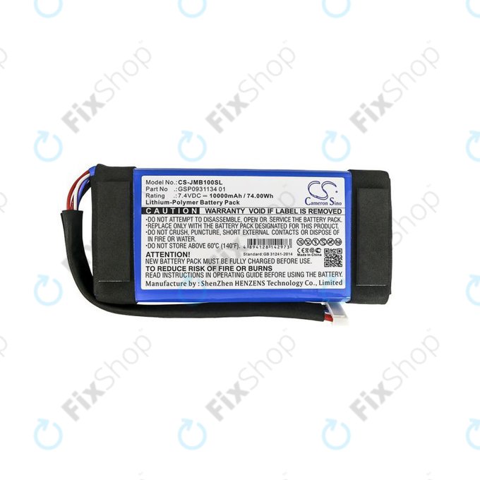 Batteria per JBL Boombox JEM3316, JEM3317, JEM3318, GSP0931134 01, 10000mAh, HQ