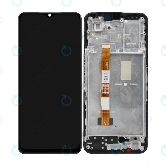 Schermo per Vivo V22, Black, Vetro touch con cornice